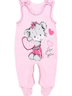 Unisex Baby Strampler mit Aufdruck 5er Set in rosa/weiß