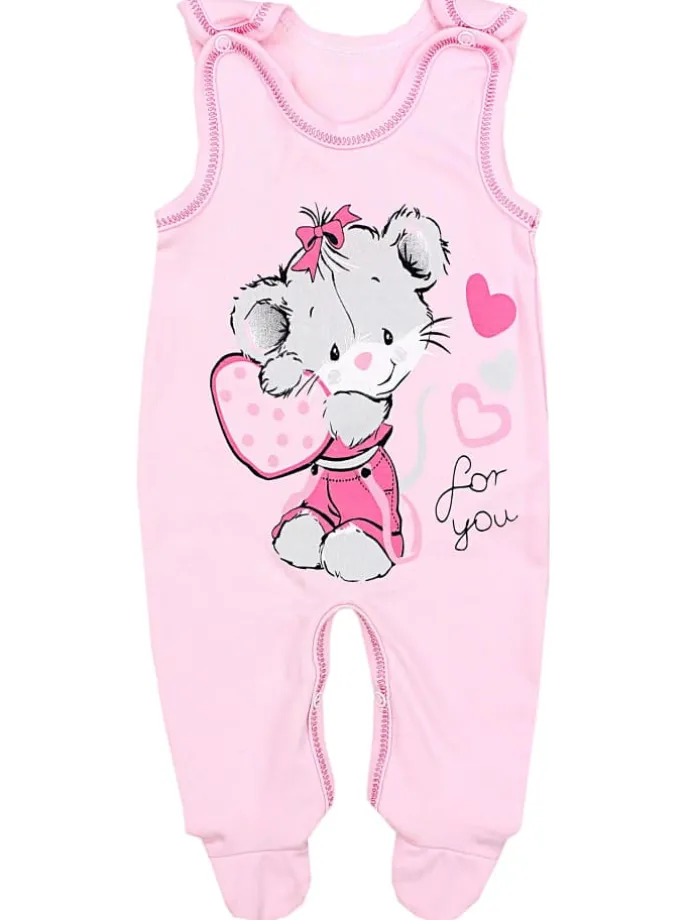 Unisex Baby Strampler mit Aufdruck 5er Set in rosa/weiß