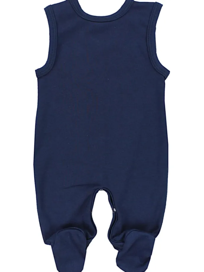 Unisex Baby Strampler mit Spruch in dunkelblau