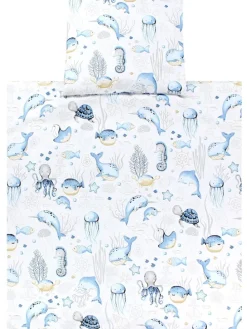 Unisex Baby Wiegenset 4-teilig in balticblau