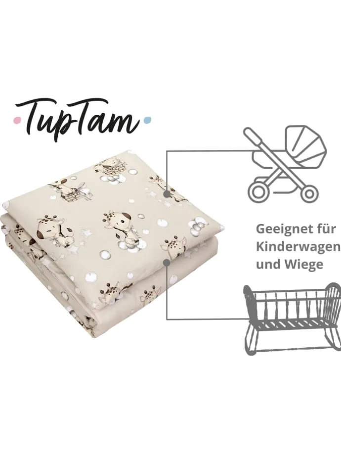 Unisex Baby Wiegenset 4-teilig in beige Modell 1