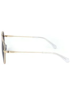 Unisex-Sonnenbrille in Dunkelblau/ Gold