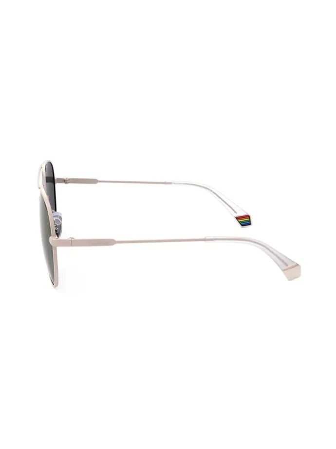 Unisex-Sonnenbrille in Weiß/ Lila