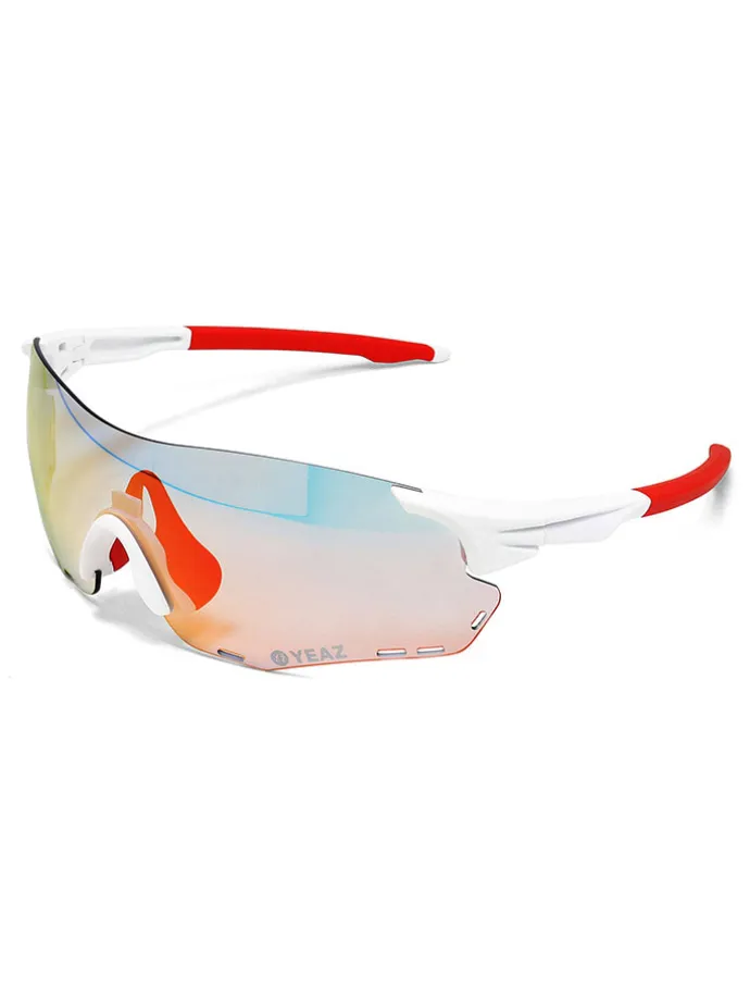 Unisex-Sportbrille "Sunelation" in Weiß/ Rot