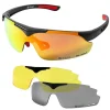 Unisex-Sportbrille "Sunup" in Schwarz/ Rot