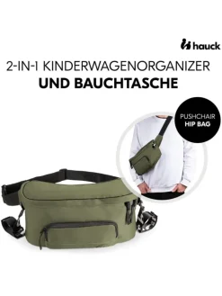 Universal Kinderwagen Organizer und Bauchtasche in gruen,schwarz