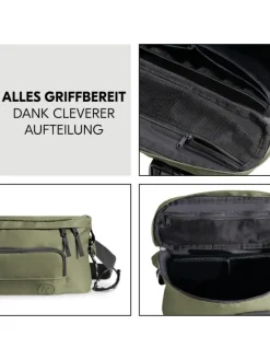 Universal Kinderwagen Organizer und Bauchtasche in gruen,schwarz