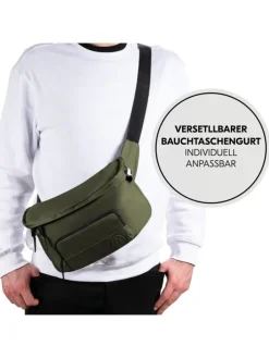 Universal Kinderwagen Organizer und Bauchtasche in gruen,schwarz