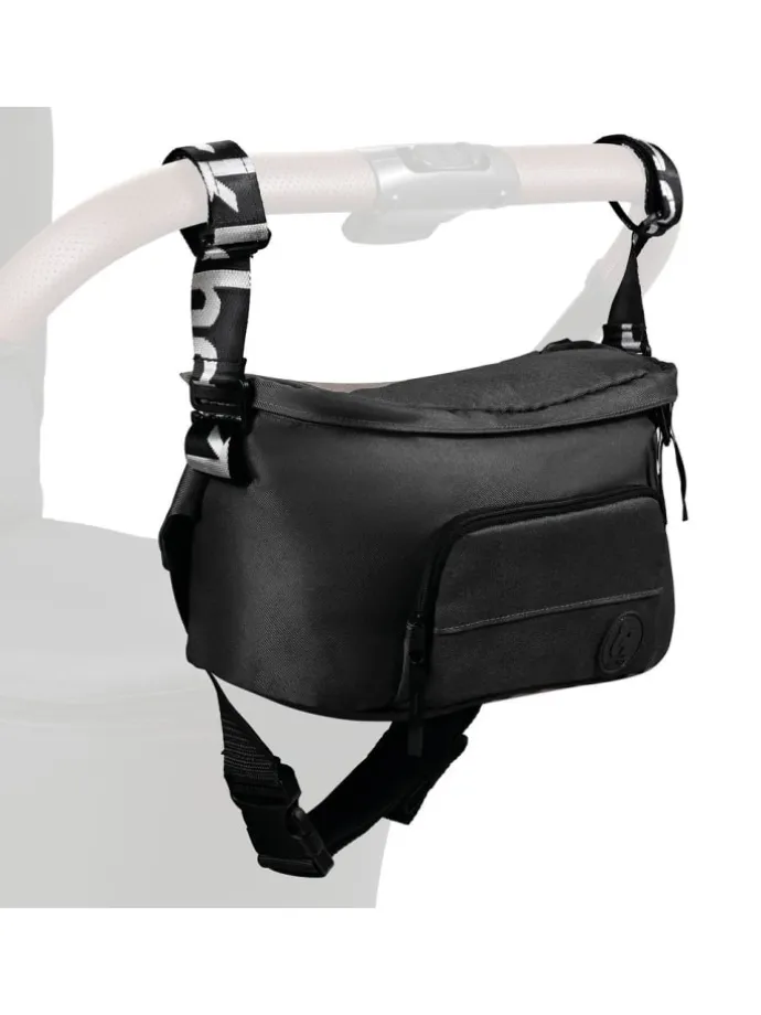 Universal Kinderwagen Organizer und Bauchtasche in schwarz