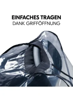 Universal Regenschutz für Babyschalen in schwarz,grau