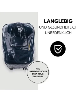 Universal Regenschutz für Babyschalen in schwarz,grau