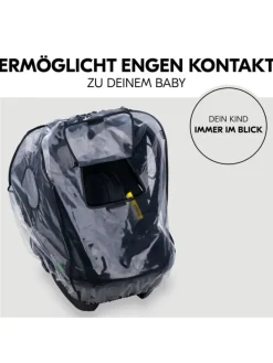 Universal Regenschutz für Babyschalen in schwarz,grau