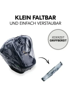 Universal Regenschutz für Babyschalen in schwarz,grau