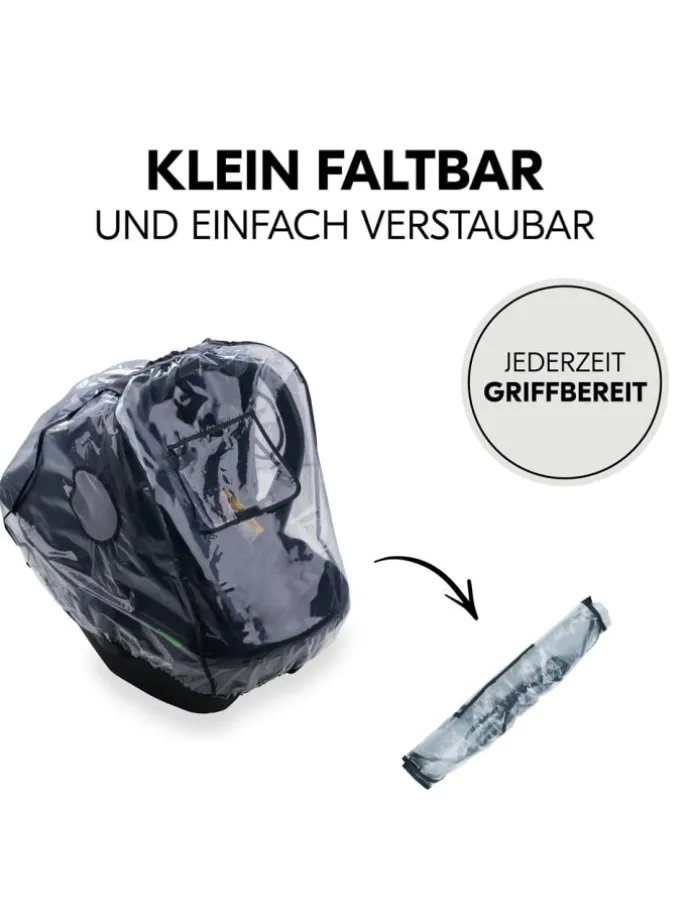 Universal Regenschutz für Babyschalen in schwarz,grau