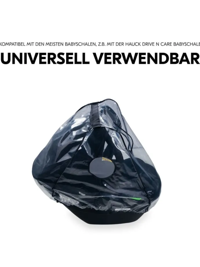 Universal Regenschutz für Babyschalen in schwarz,grau