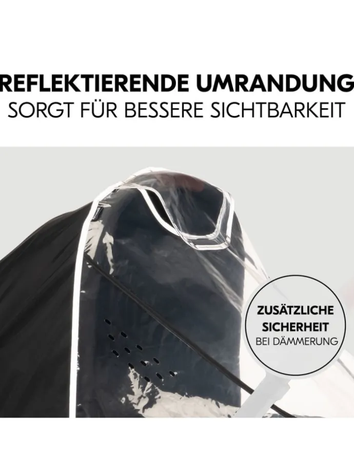 Universal Regenschutz für Kinderwagen Ba in schwarz,grau