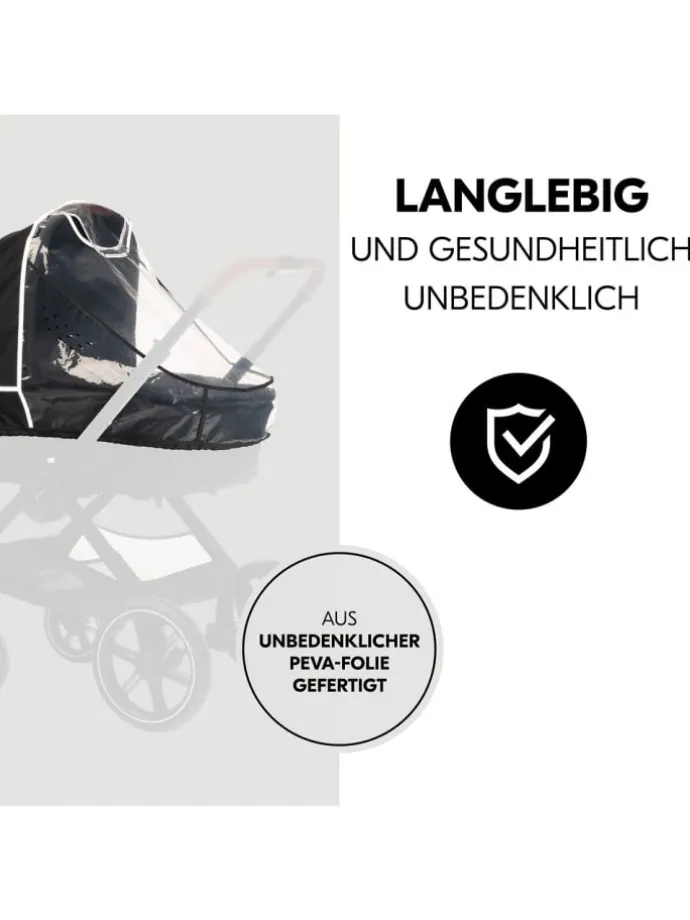Universal Regenschutz für Kinderwagen Ba in schwarz,grau