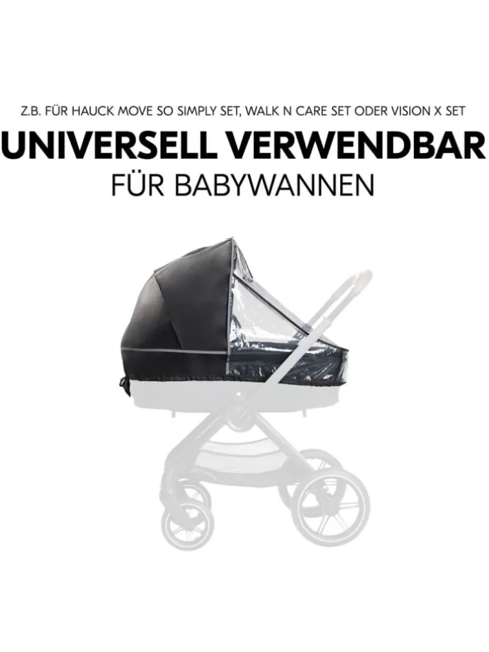 Universal Regenschutz für Kinderwagen Ba in schwarz,grau