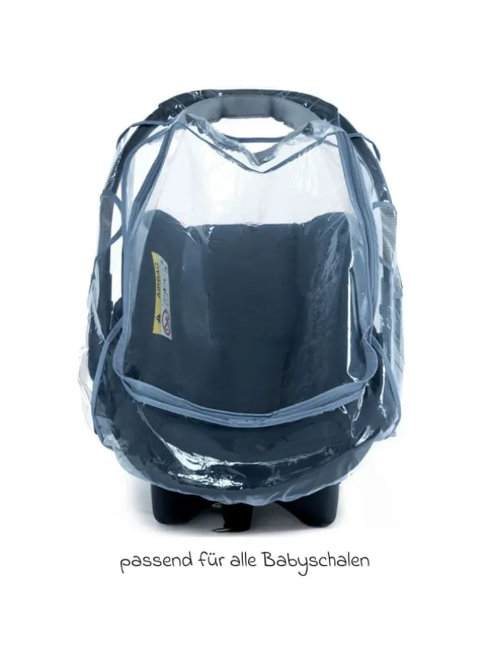Universal Regenschutz für Babyschale mit in grau
