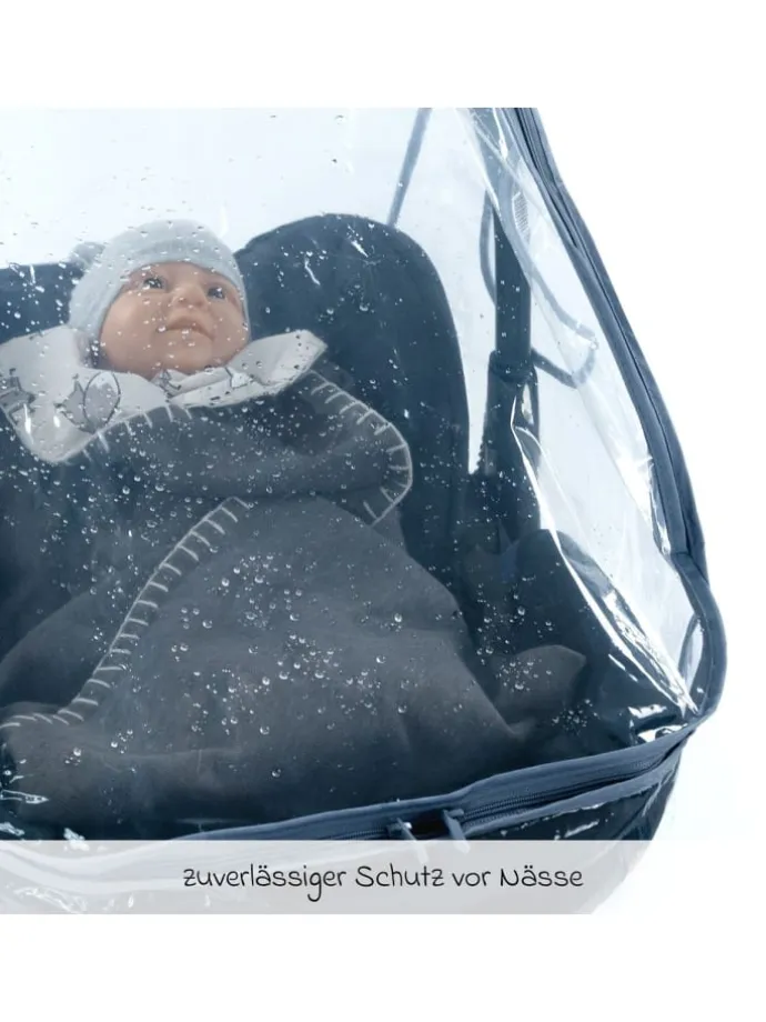 Universal Regenschutz für Babyschale mit in grau