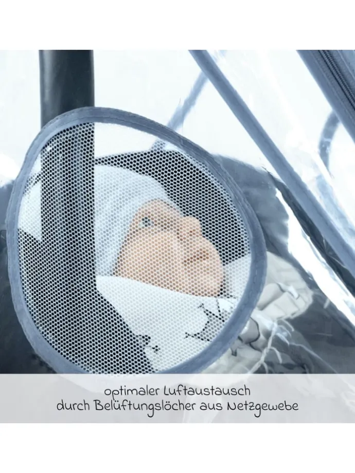 Universal Regenschutz für Babyschale mit in grau