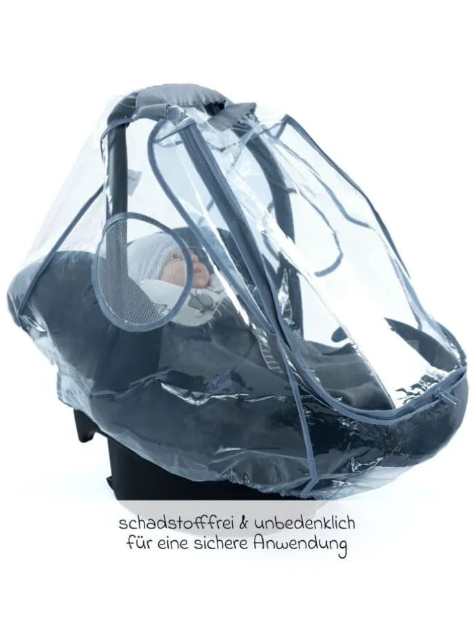 Universal Regenschutz für Babyschale mit in grau