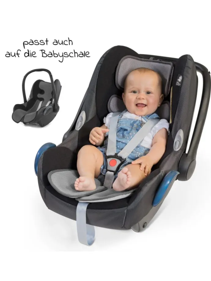 Universal Sommer Sitzauflage für Kinderwagen, in grau,schwarz