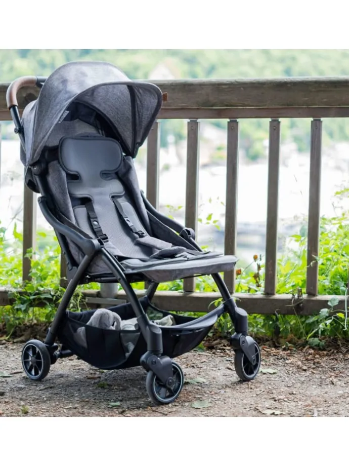 Universal Sommer Sitzauflage für Kinderwagen, in grau,schwarz