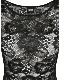 Urban Classics Damen Ladies Lace Longsleeve Body in black