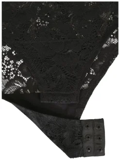 Urban Classics Damen Ladies Lace Longsleeve Body in black