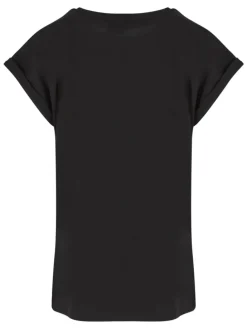 Urban Classics Damen Ladies Extended Shoulder Tee in black