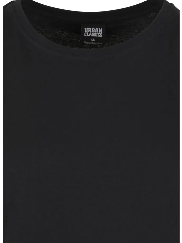 Urban Classics Damen Ladies Extended Shoulder Tee in black