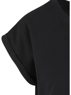 Urban Classics Damen Ladies Extended Shoulder Tee in black
