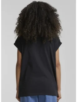 Urban Classics Damen Ladies Extended Shoulder Tee in black