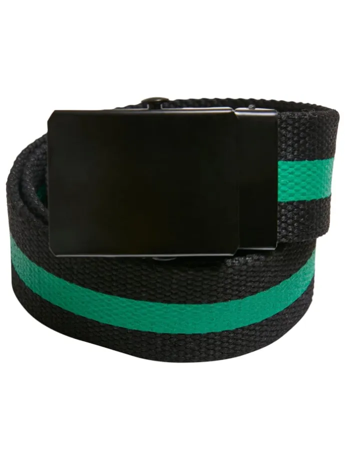 Urban Classics Unisex Belts Trio Kids in black/bodegagreen/magicmango