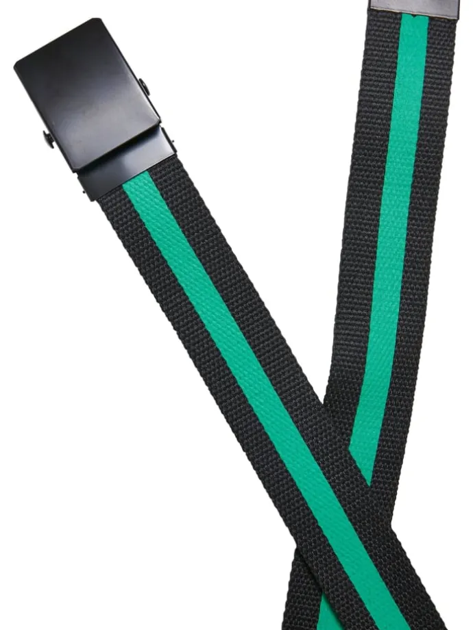 Urban Classics Unisex Belts Trio Kids in black/bodegagreen/magicmango