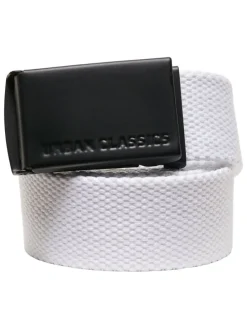 Urban Classics Unisex Canvas Belt Kids 2-Pack in black+white
