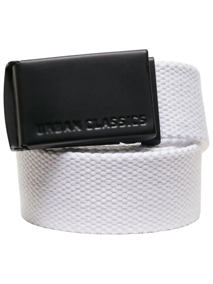 Urban Classics Unisex Canvas Belt Kids 2-Pack in black+white