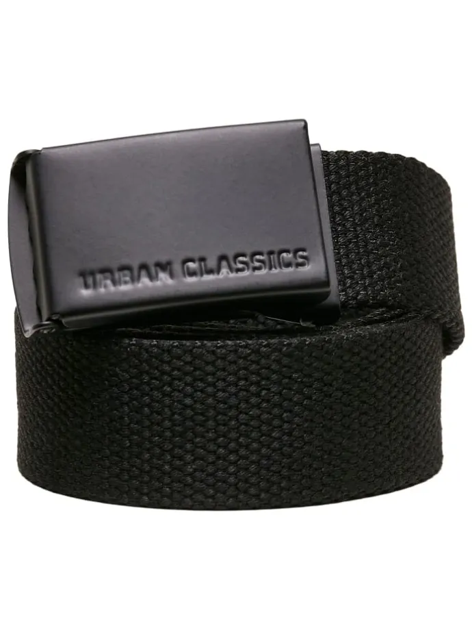 Urban Classics Unisex Canvas Belt Kids 2-Pack in black+white