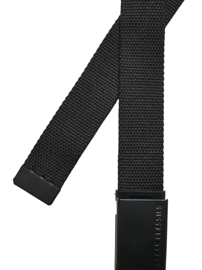 Urban Classics Unisex Canvas Belt Kids 2-Pack in black+white