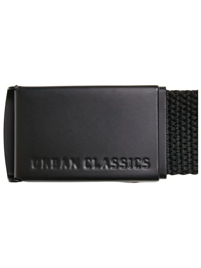 Urban Classics Unisex Canvas Belt Kids 2-Pack in black+white