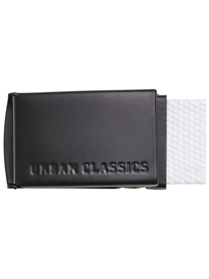 Urban Classics Unisex Canvas Belt Kids 2-Pack in black+white