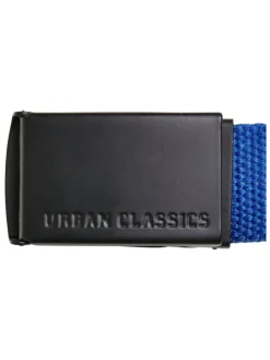Urban Classics Unisex Canvas Belt Kids 2-Pack in black+blue
