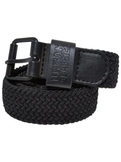Urban Classics Unisex Elastic Belt Set Kids in black/bodegagreen