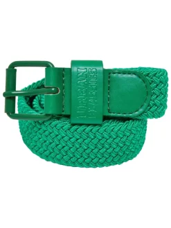 Urban Classics Unisex Elastic Belt Set Kids in black/bodegagreen