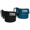 Urban Classics Unisex Industrial Canvas Belt Kids 2-Pack in black/green