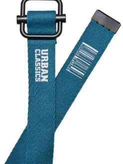 Urban Classics Unisex Industrial Canvas Belt Kids 2-Pack in black/green