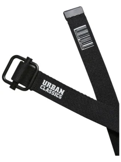 Urban Classics Unisex Industrial Canvas Belt Kids 2-Pack in black/red