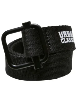 Urban Classics Unisex Industrial Canvas Belt Kids 2-Pack in black/blue