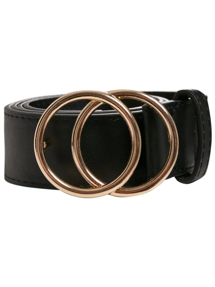 Urban Classics Unisex Ring Buckle Belt in black